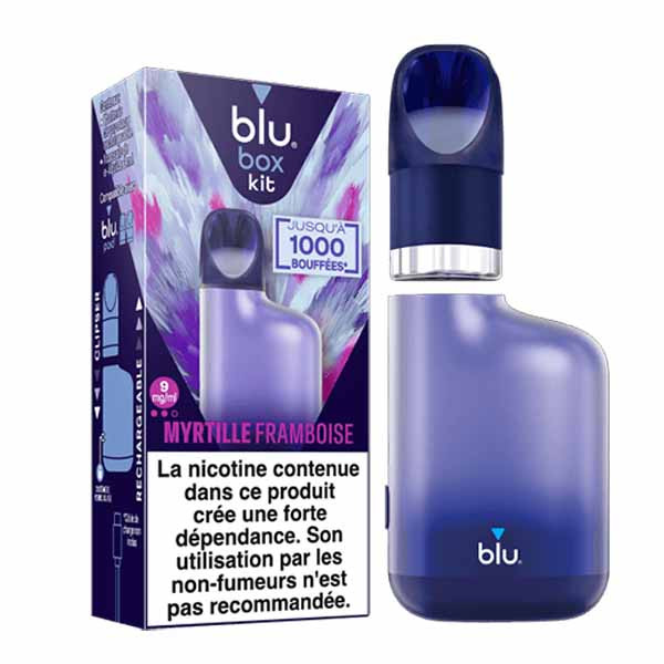 Blu Box Kit Cigarette Électronique avec Pod Myrtille Framboise