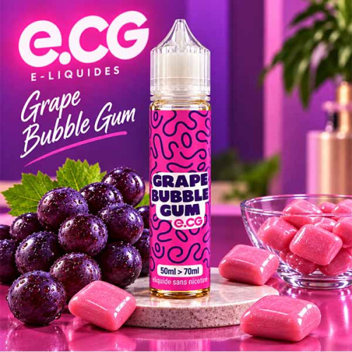 E-CG Bubble Gum 50 ml – E-liquide saveur chewing-gum