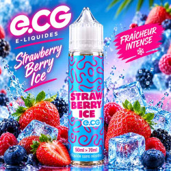 E-CG Strawberry Ice 50 ml – E-liquide fraise glacée