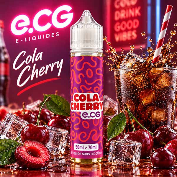 E-CG Cola Cherry 50 ml – E-liquide cola et cerise