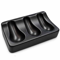 Porte-Pipe en Céramique Noir – 3 Emplacements