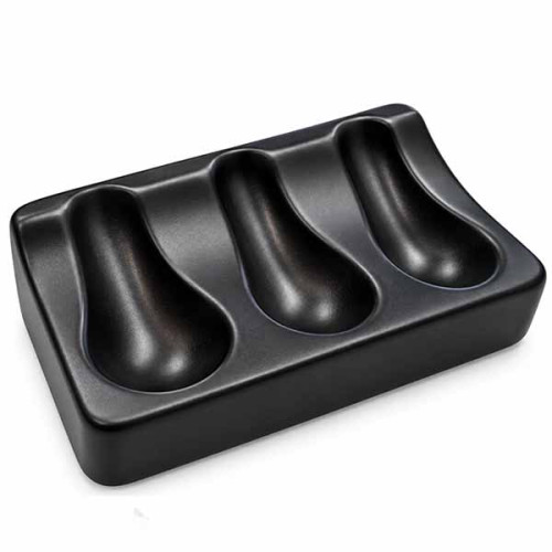Porte-Pipe en Céramique Noir – 3 Emplacements