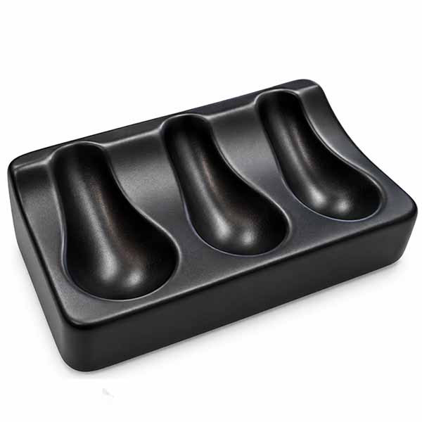 Porte-Pipe en Céramique Noir – 3 Emplacements