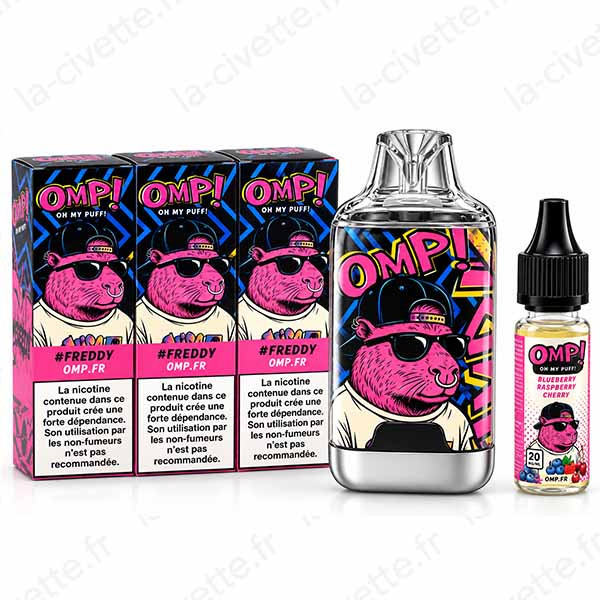Kit OMP Oh My Puff 50K Freddy - Blueberry Raspberry Cherry