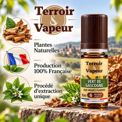E- Liquide Terroir et Vapeur aux extrait de tabac Vert De Gascogne