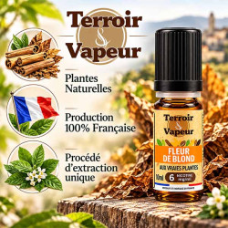E- Liquide Terroir et Vapeur aux extrait de tabac Fleur De Blond