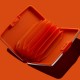 Porte cartes Dalvey soft-touch orange