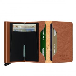 Porte cartes Slimwallet Secrid Stitch Linea Caramello
