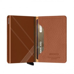 Porte cartes Slimwallet Secrid Stitch Linea Caramello