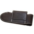 Etui couteaux cuir et autruche
