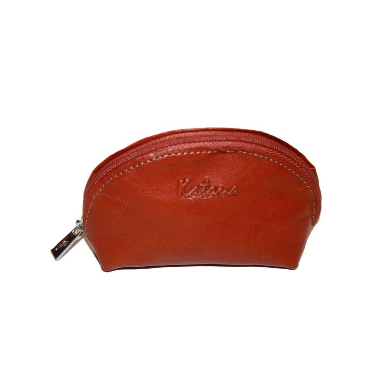Porte-monnaie Cuvette En Cuir Marron Katana - Taille Unique Homme - Occasion Bon État