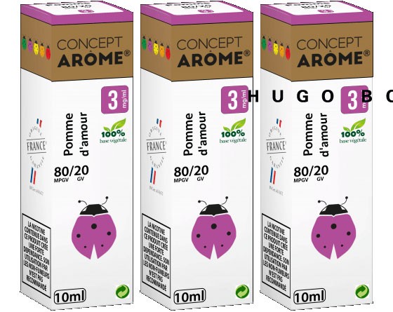 E-liquide Pomme d'Amour Conceptarome 80/20