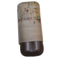 Etui 3 cigares cuir impréssion Havana Récife