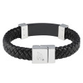 Bracelet Cuir tressé et acier Zippo